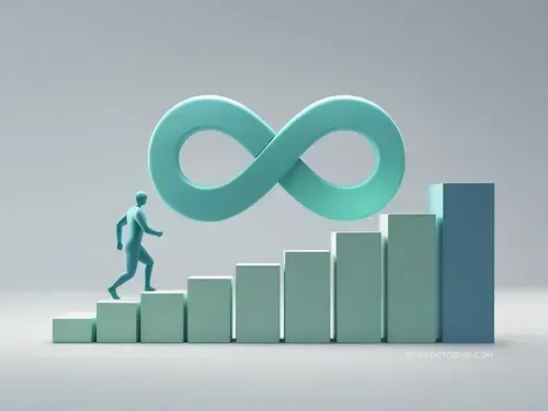 Gráfico ascendente que simboliza cómo los puntos en DXN se acumulan mes a mes sin reiniciarse