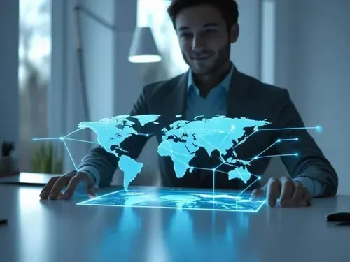 Mapa del mundo destacando el alcance global del negocio DXN gracias al concepto Un Mundo, Un Mercado